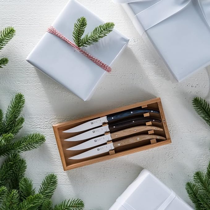 ZWILLING Toro Steak Knife Set of 4, Beechwood Presentation Box - Image 3