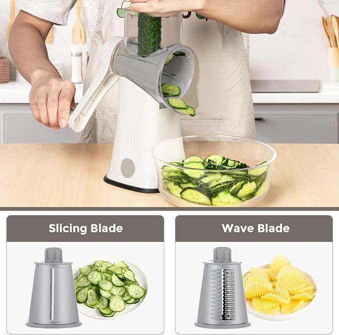 X Home 5-in-1 Rotary Cheese Grater - Image 2