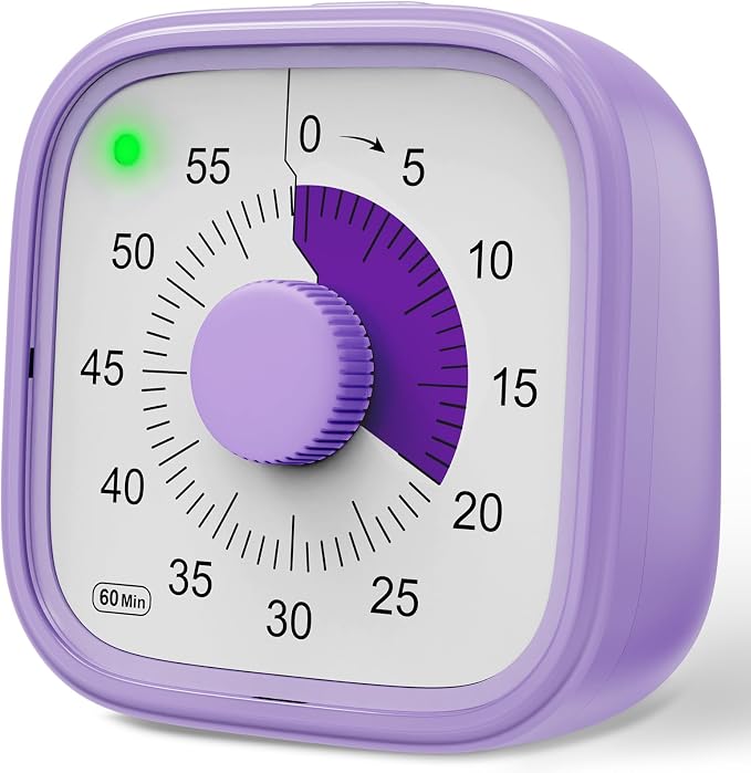 ADHD Timer, Pomodoro Timers for Kids Adults, 60-Minute Countdown Desk Timer for by Incolumitas