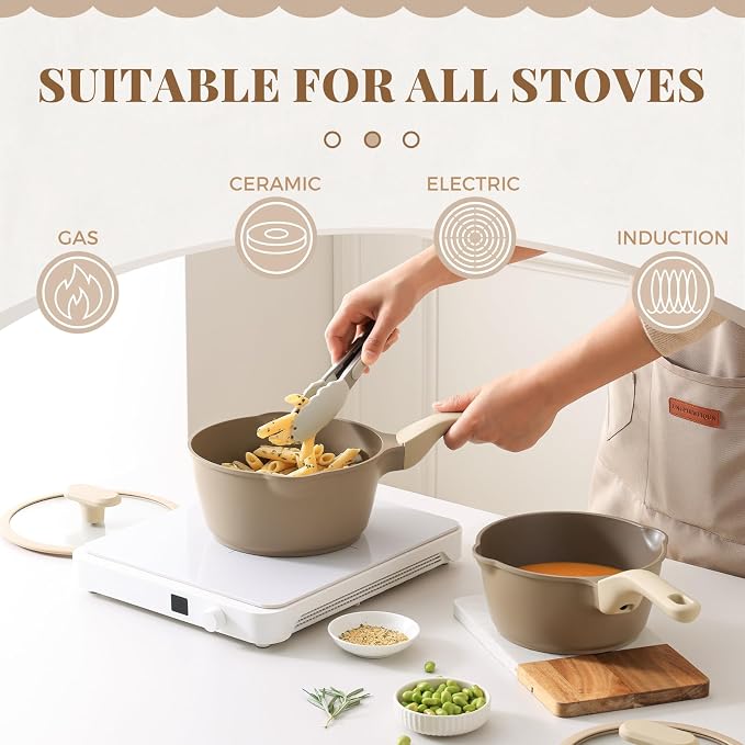PRICUSIS Nonstick Saucepan Set - Image 8