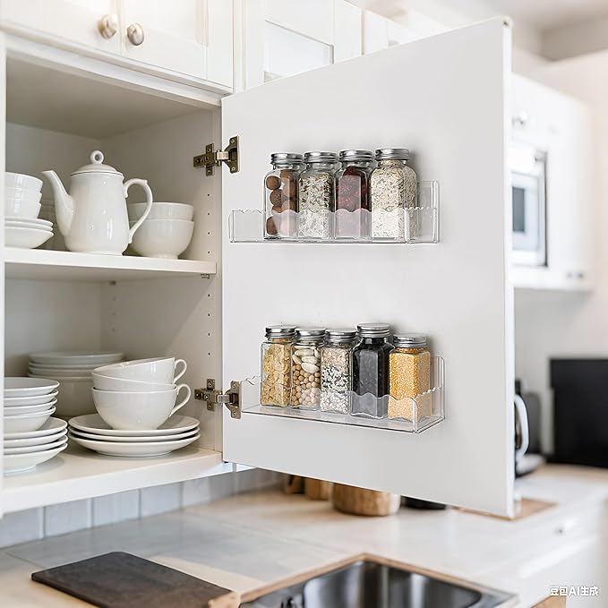 10 inch Spice Rack Wall Mounted, 4 Pack Spice Organizer Shelf - Image 5