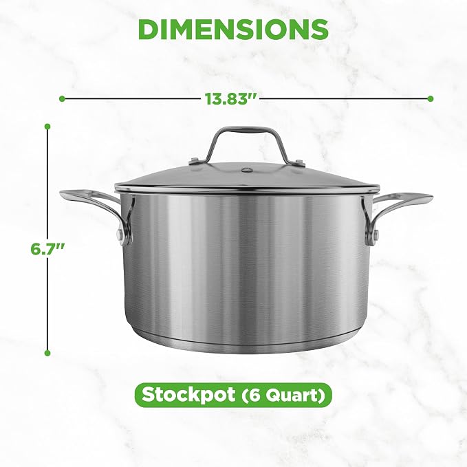NutriChef 6-Quart Stainless Steel Stockpot – 18/8 Food Grade Heavy-Duty - Image 5
