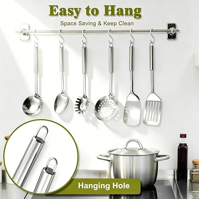 Stainless Steel Kitchen Utensils Set - Image 5