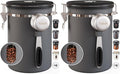 Veken Coffee Canister with Window, Airtight Stainless Steel Kitchen Food by Veken