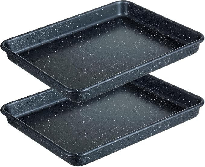 Walooza 11 Inch Nonstick Baking Sheets Set of 2, Carbon Steel Cookie Sheets by Walooza