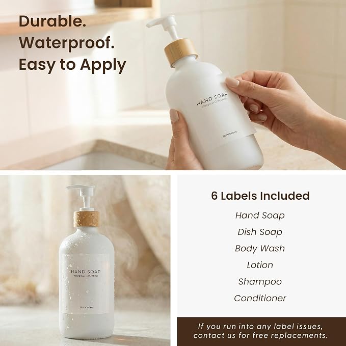 MaisoNovo Glass Soap Dispenser Bathroom Set of 2-16.9 oz Bathroom Soap - Image 8
