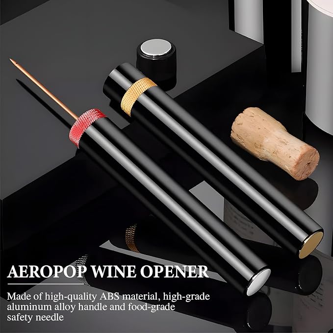 2pcs Arropop Wine Opener, Travel Portable Pocket Air Pressure Pump Bottle Open - Image 2