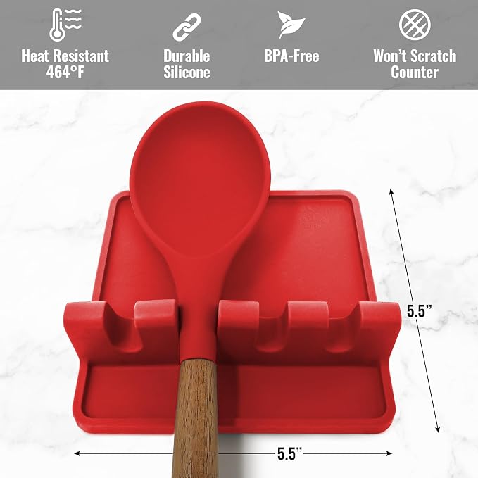 Zulay Kitchen Silicone Utensil Rest - Image 5