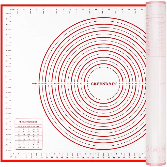 Silicone Pastry Mat Extra Thick Large Non Stick Baking Supplies Kitchen Counter by GREENRAIN