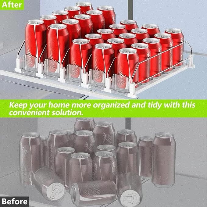 IBORING Drink Organizer for Fridge, Self Pushing Fridge Drink Organizer - Image 5