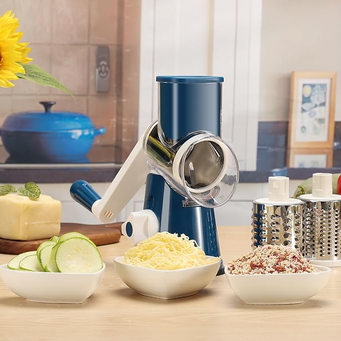 Cambom Rotary Cheese Grater Hand Crank Cheese Shredder - Image 8