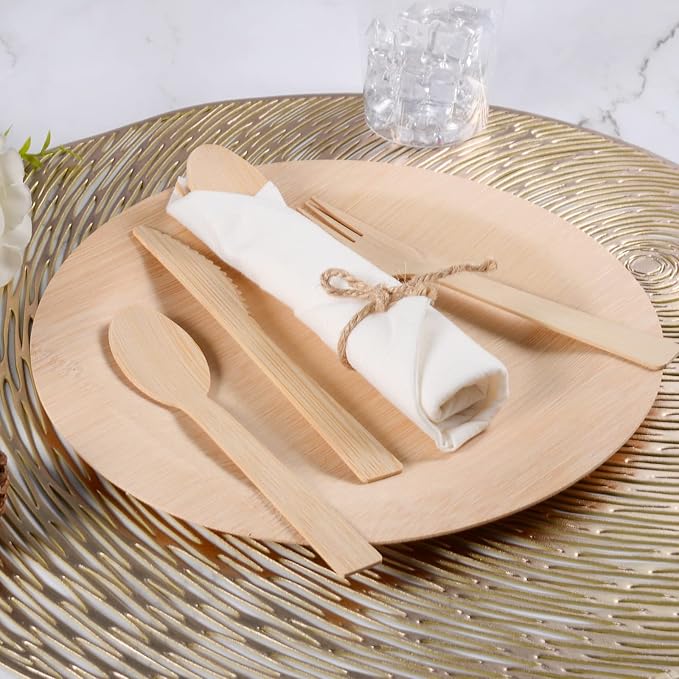 Pre Rolled Napkin and Bamboo Cutlery Set - Image 7