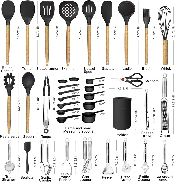 Cooking Utensils Set- 35 PCs Kitchen Utensils - Image 2