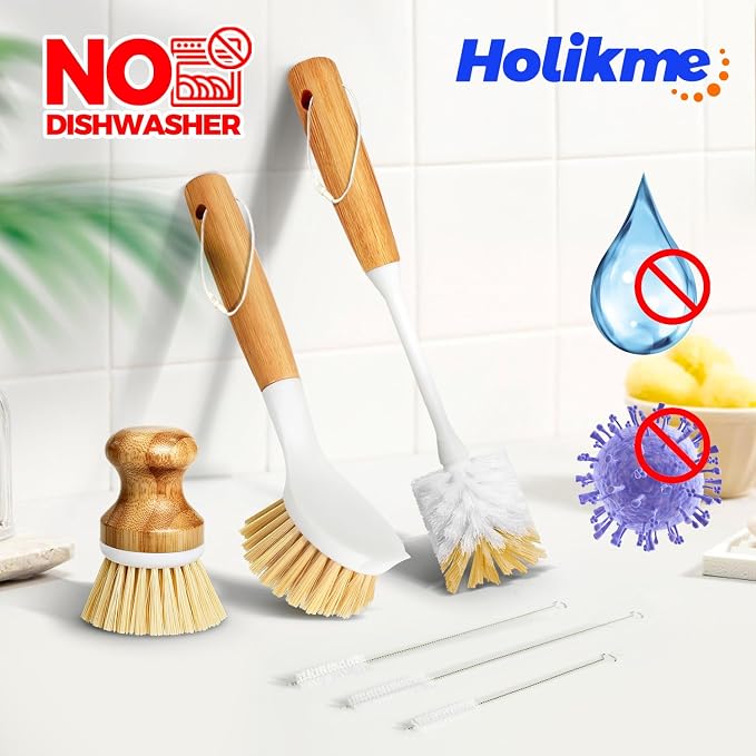 Holikme 6 Pack Dish Brush Scouring Pad Set - Image 5