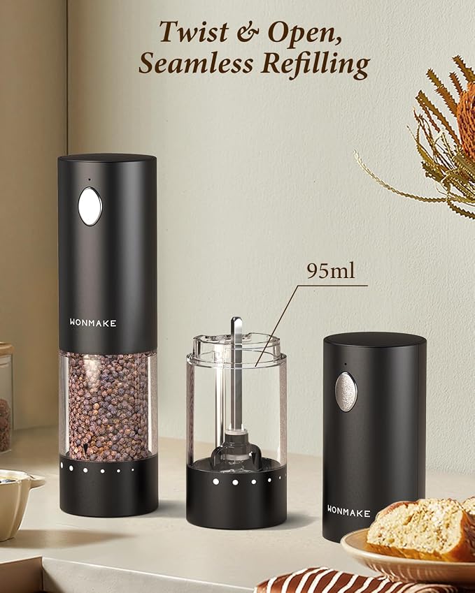 Electric Salt and Pepper Grinder Set - Image 6