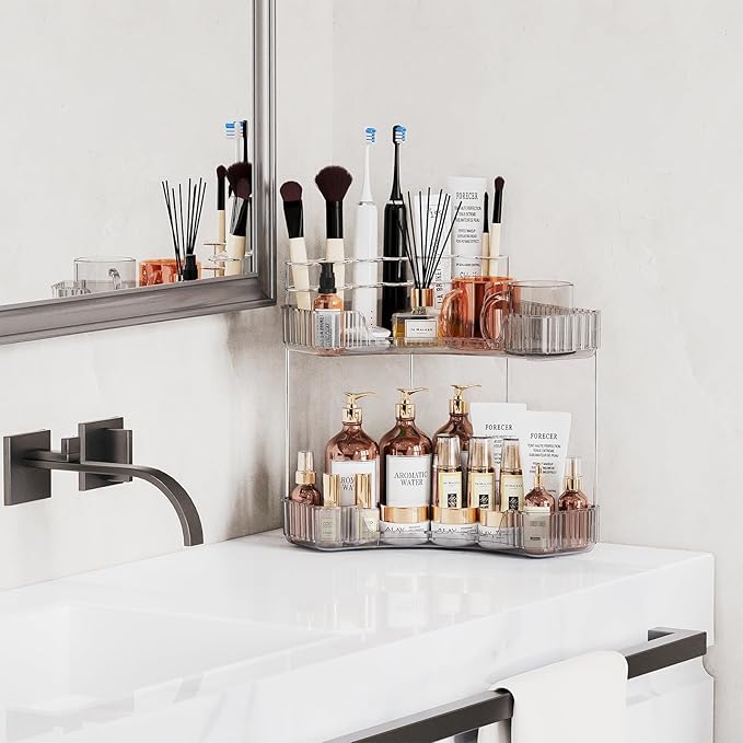 Asayuee 2-Tier Corner Bathroom Counter Organizer - Image 3