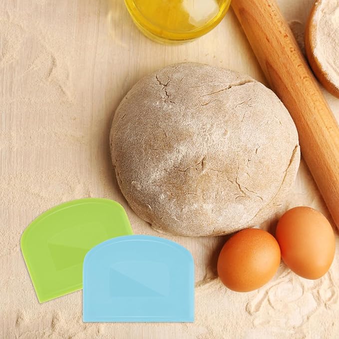 4 Pieces Food Scraper, Flexible Dough Scraper, Dough Scraper - Image 7