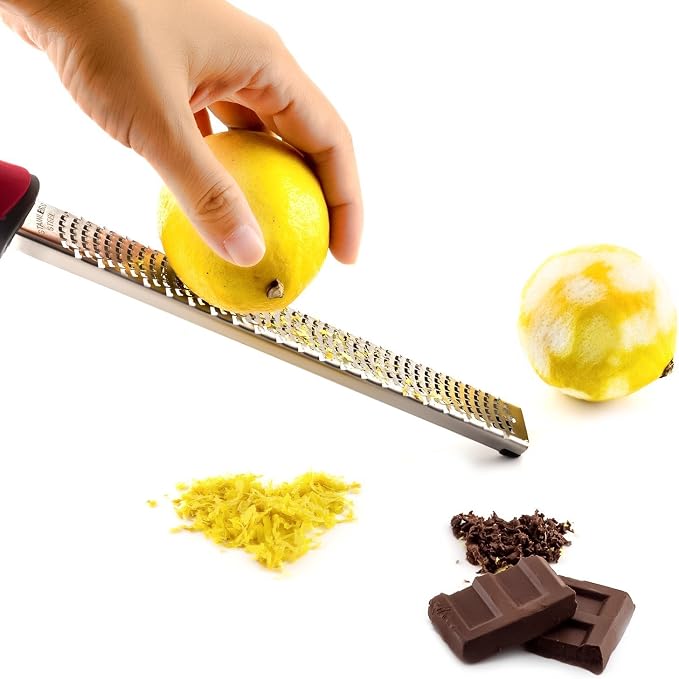 Lemon Zester, Stainless Steel Kitchen Cheese Grater, Plastic Cover Ergonomic - Image 7