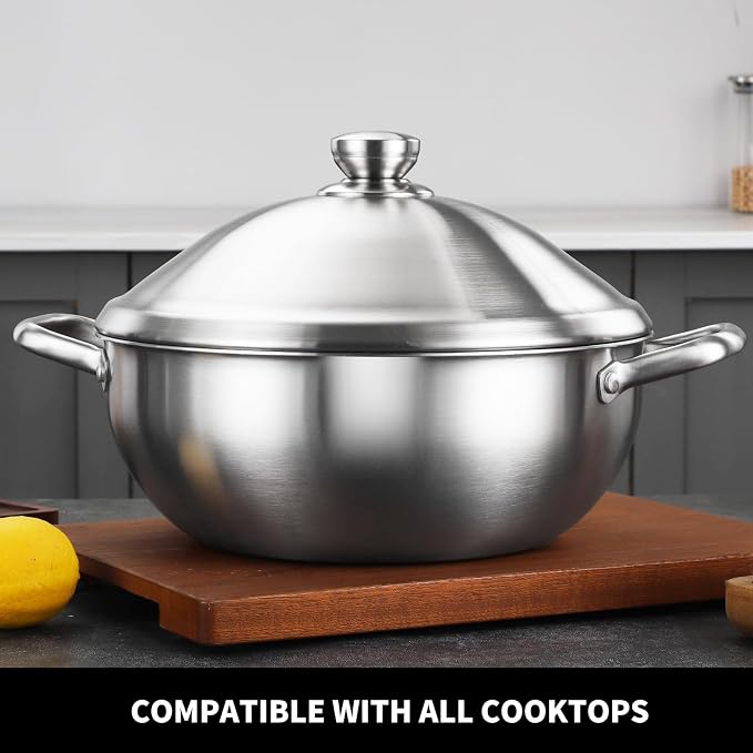 Delarlo Tri-Ply Stainless Steel 12 Inch Everyday Pan - Image 7