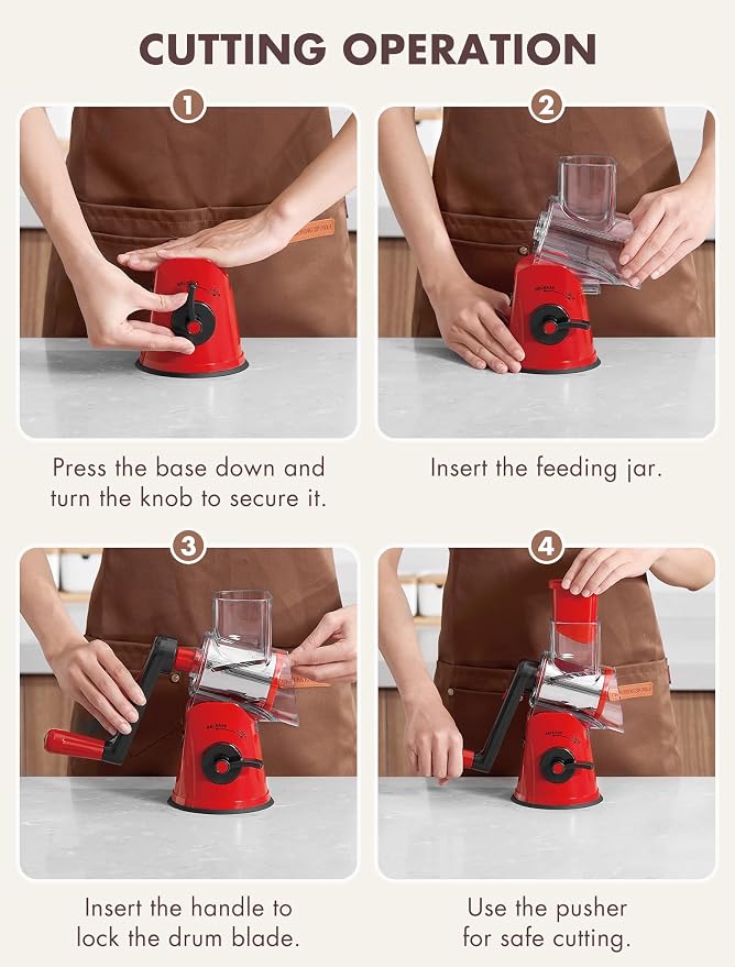 GDL Rotary Cheese Grater Hand Crank - Image 8