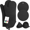 Rorecay 6pcs Oven Mitts and Pot Holders Sets Heat Resistant 500 Degrees by Rorecay