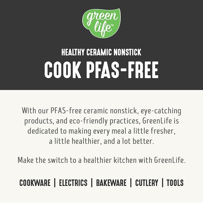GreenLife 16 Piece Nonstick Cookware Set, Soft Grip Non-Toxic PFAS-Free Ceramic - Image 9