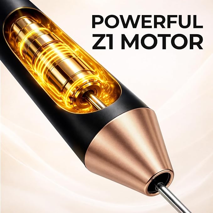 Zulay Kitchen Metal Rechargeable Milk Frother, 3 Whisk Attachments Handheld - Image 5