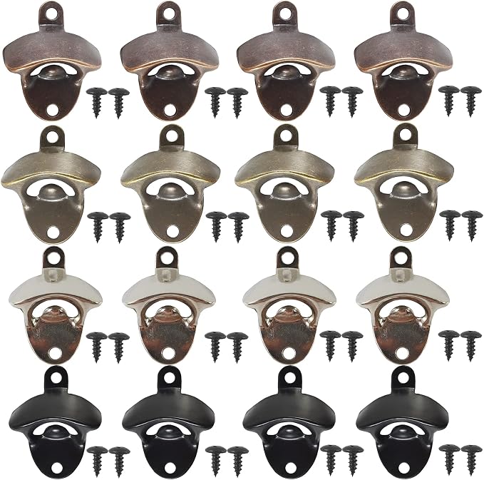 ROYHOO 16PCS Wall Mounted Bottle Opener Vintage Beer Opener by Unknown
