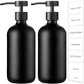 GMISUN Black Soap Dispenser, 2 Pack Matte Black Hand Soap Dispensers by GMISUN