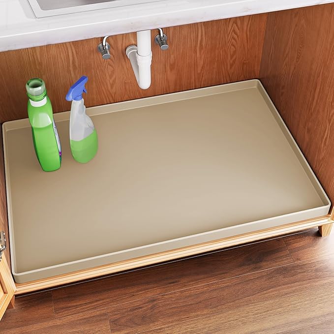 FLATO Waterproof Under Sink Mat 31" x 19" Shelf Liner by Unknown