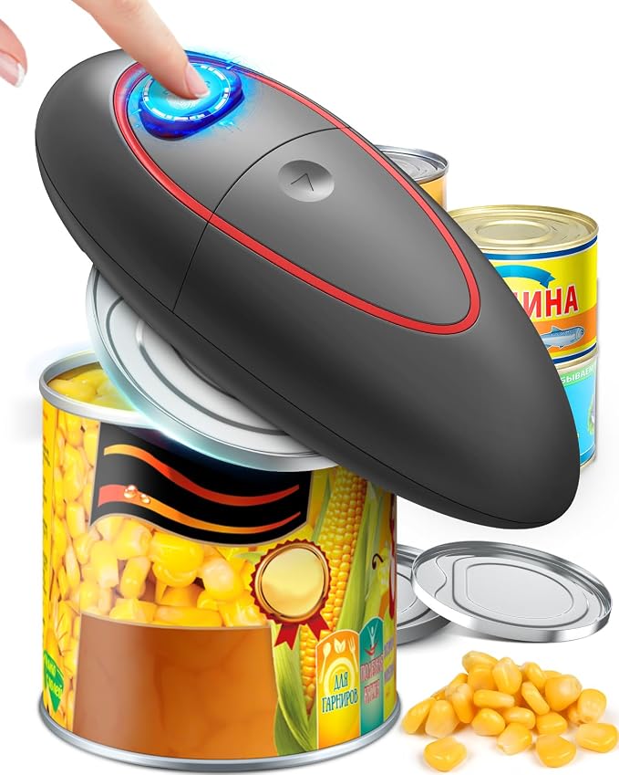 One Touch Electric Can Opener Fits Almost All Can Sizes by Home