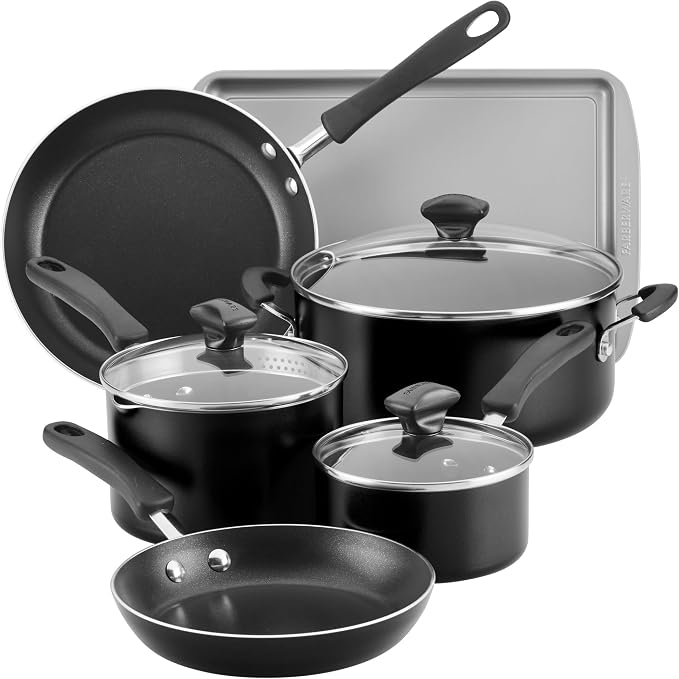 Farberware Cookstart DiamondMax Nonstick Cookware/Pots and Pans Set by Farberware