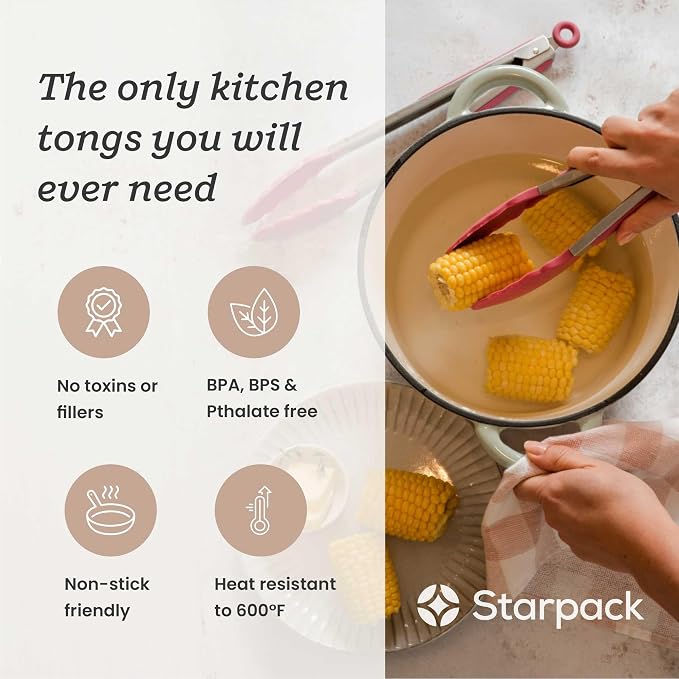Starpack 'Get a Grip' Silicone Kitchen Tongs - Image 2