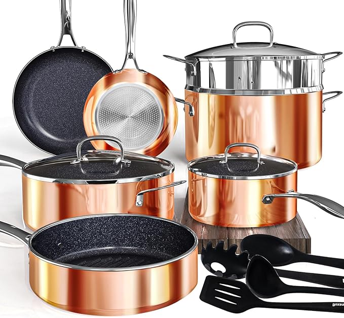 Deluxe DUXANO 14PC Healthy Pots and Pan by Duxano