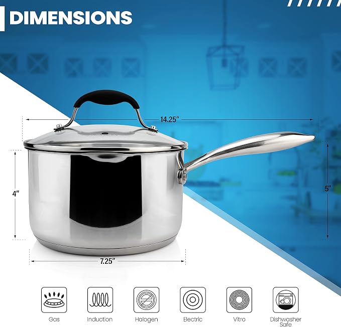 AVACRAFT Stainless Steel Saucepan - Image 2