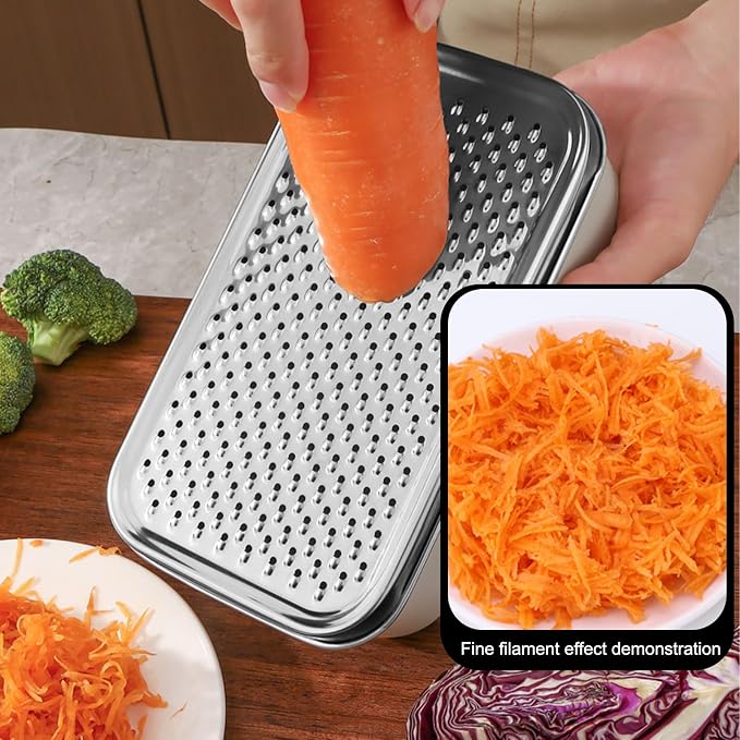 Cheese Grater With Container Box, Grater Cheese Shredder, 2 In1 Fruit Vegetable - Image 6