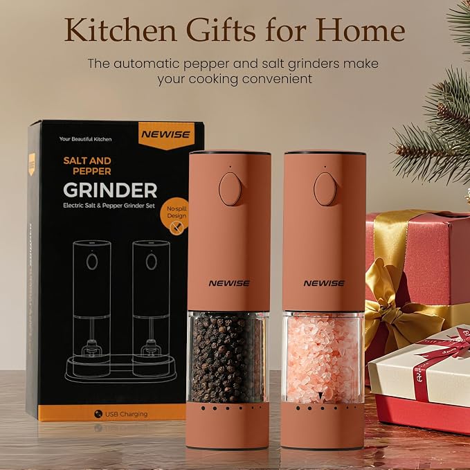 Newise Electric Salt and Pepper Grinder Set Rechargeable - Image 7