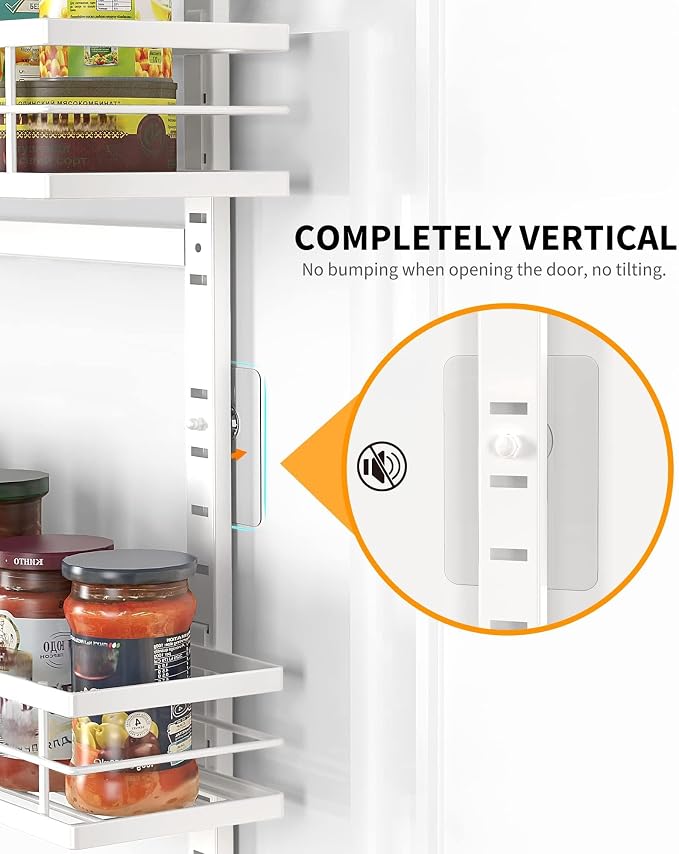 Moforoco White 6-Tier Over Door Pantry Organizer, Pantry Organization Storage - Image 4