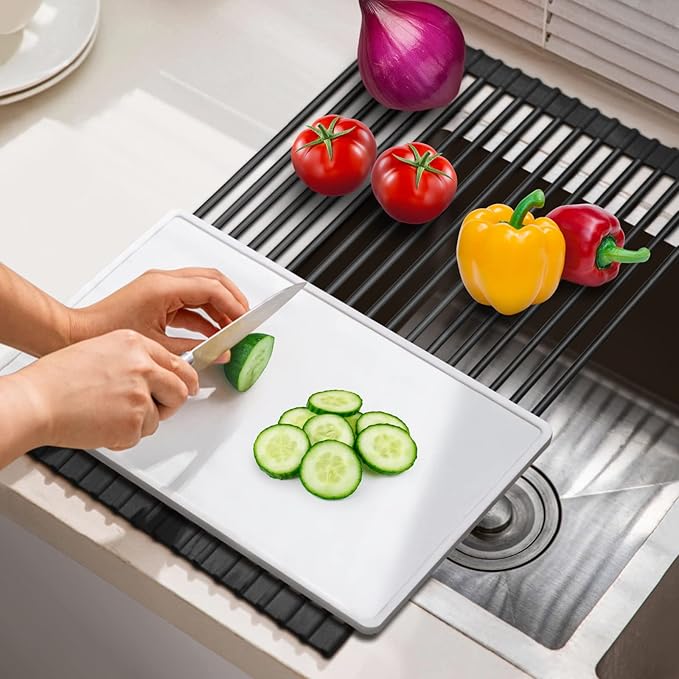 HANZENMA Roll Up Dish Drying Rack Over The Sink Kitchen Roll Up Sink Drying - Image 5
