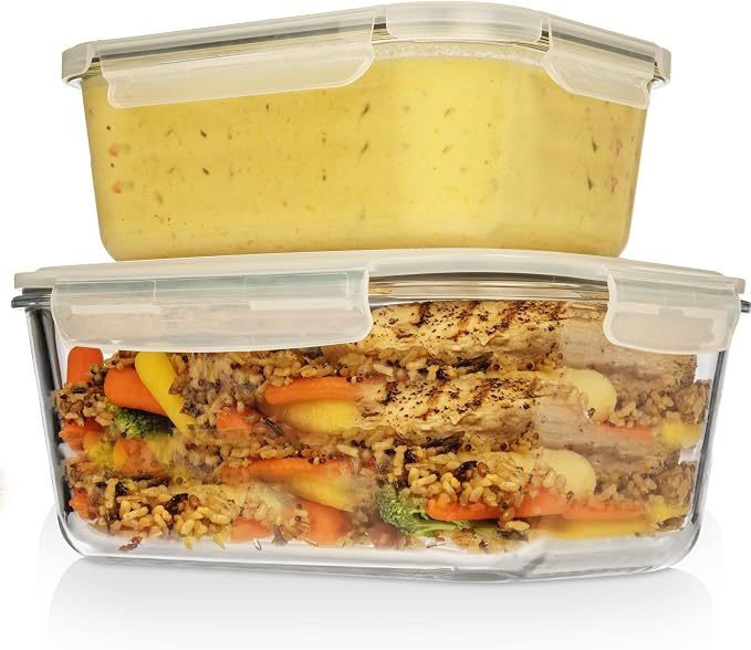 Razab 4 Pc Airtight Large Glass Food Storage Containers - Image 7