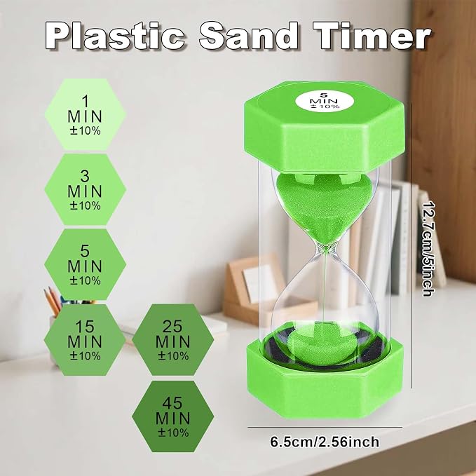 Sand Timer 15 Minute Hourglass, Unbreakabl Sand Clock 15 Min, Reloj De Arena 15 - Image 3