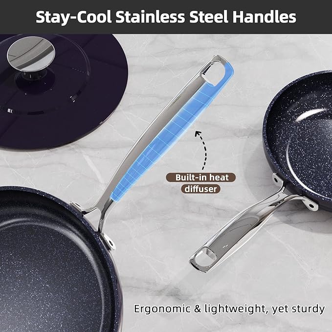 Nuwave Lux 13pc Forged Lightweight Cookware Set PFAS Free, Healthy G10 Duralon - Image 6