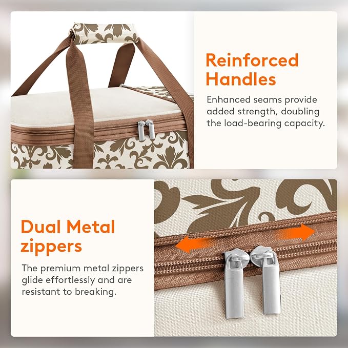 Lifewit Insulated Double Decker Casserole Carrier, Expandable Lasagna Lugger - Image 7
