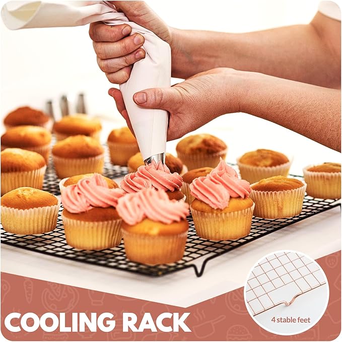 2 PCS Cooling Racks for Cooking and Baking, 15x10 Inches Stainless Steel - Image 7