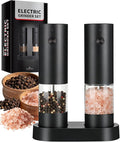 Electric Salt and Pepper Grinder Set Rechargeable, Automatic Salt and Pepper by Jasee