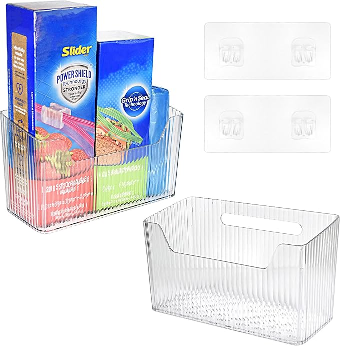Pensino 2 Pack Adhesive Cabinet Door Organizer Storage Caddy - Image 2