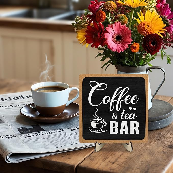 Coffee Bar Sign Plaque Decor, Cafe Station Accessorie - Image 6