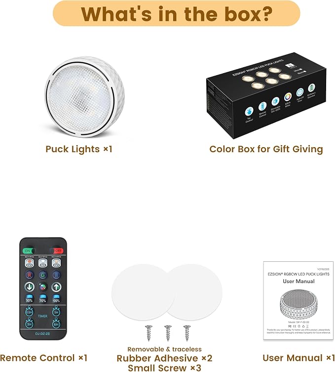 Under Cabinet Lighting, Battery Operated LED Puck Lights - Image 5