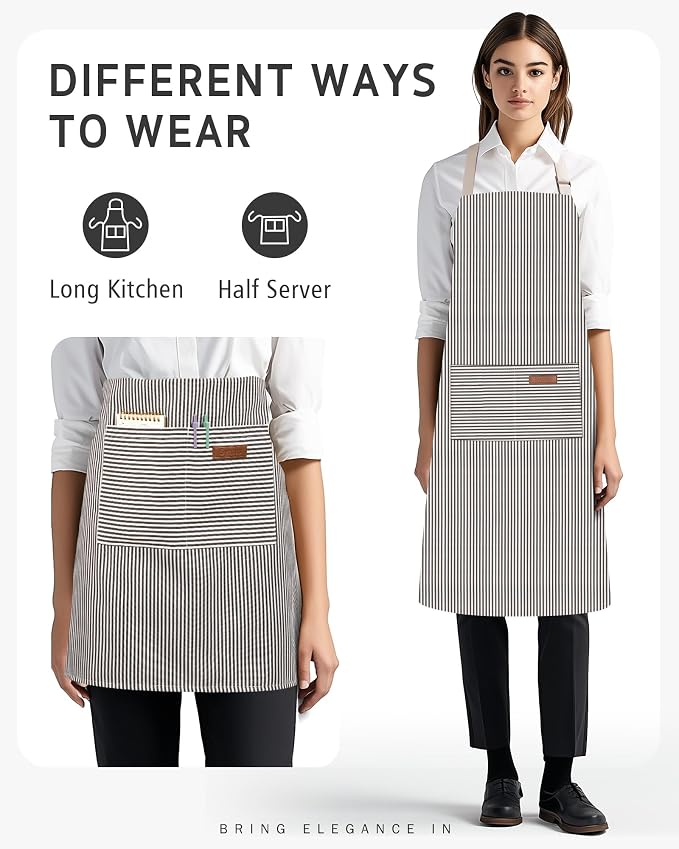 Syntus Chef Apron for Men Women Kitchen Cooking Apron - Image 4