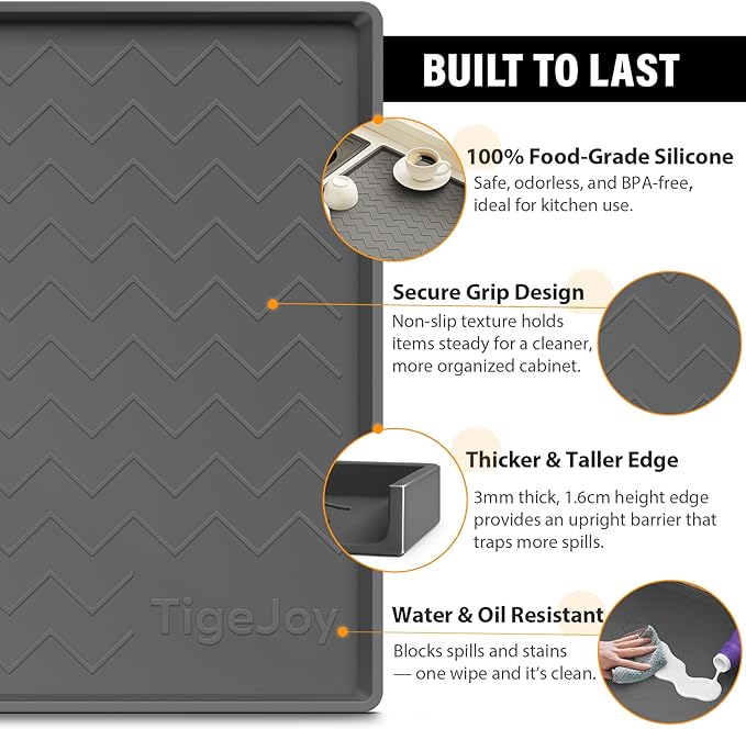 TigeJoy 34" x 22" Under Sink Mats - Image 3